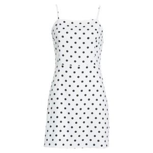 BP White Black Polka Dot Mini Dress 4X NWT